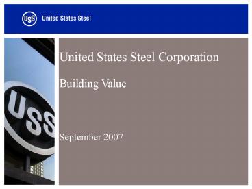 United States Steel Corporation Building Value