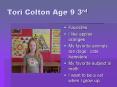 Tori Colton Age 9 3rd PowerPoint PPT Presentation