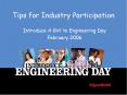 Tips for Industry Participation PowerPoint PPT Presentation