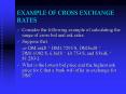 EXAMPLE OF CROSS EXCHANGE RATES PowerPoint PPT Presentation