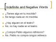 Indefinite and Negative Words PowerPoint PPT Presentation