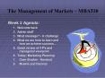 The Management of Markets MBA530 PowerPoint PPT Presentation