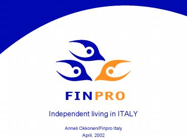 Independent living in ITALY