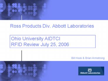 Ross Products Div. Abbott Laboratories