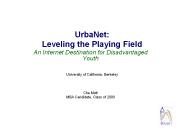 UrbaNet: Leveling the Playing Field