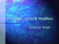 Pronouns, Verbs PowerPoint PPT Presentation