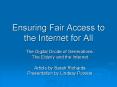 Ensuring Fair Access to the Internet for All PowerPoint PPT Presentation