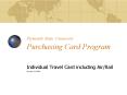 Plymouth State University Purchasing Card Program PowerPoint PPT Presentation