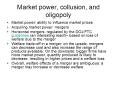 Market power, collusion, and oligopoly PowerPoint PPT Presentation