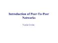 Introduction of PeerToPeer Networks PowerPoint PPT Presentation