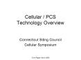 Cellular PCS Technology Overview PowerPoint PPT Presentation