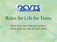 Rules for Life for Teens PowerPoint PPT Presentation
