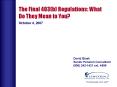 The Final 403b Regulations: What Do They Mean to You PowerPoint PPT Presentation