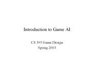 Introduction to Game AI