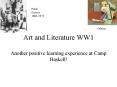 Art and Literature WW1 PowerPoint PPT Presentation