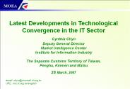 Latest Developments in Technological Convergence in the IT Sector