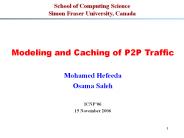 School of Computing Science Simon Fraser University, Canada