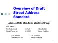 Overview of Draft Street Address Standard PowerPoint PPT Presentation