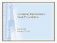 Consumer Discretionary Stock Presentation PowerPoint PPT Presentation
