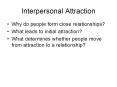 Interpersonal Attraction PowerPoint PPT Presentation