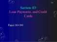 Section 4D Loan Payments, and Credit Cards PowerPoint PPT Presentation