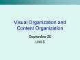 Visual Organization and Content Organization PowerPoint PPT Presentation