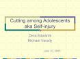 Cutting among Adolescents aka Selfinjury PowerPoint PPT Presentation