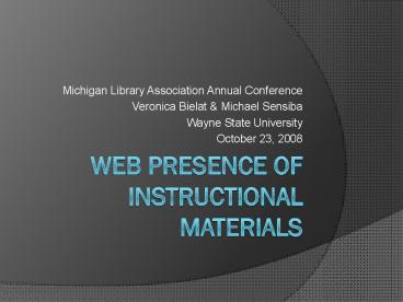 Make instruction materials accessible through commercia