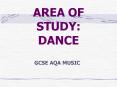 AREA OF STUDY: DANCE PowerPoint PPT Presentation