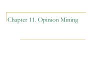 Chapter 11. Opinion Mining