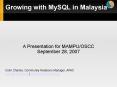 Growing with MySQL in Malaysia PowerPoint PPT Presentation