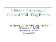 Efficient Processing of Ordered XML Twig Pattern