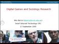 Digital Games and Sociology Research PowerPoint PPT Presentation
