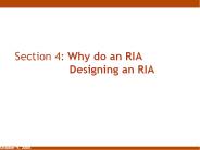 Section 4: Why do an RIA Designing an RIA