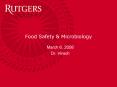 Food Safety PowerPoint PPT Presentation