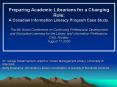 Preparing Academic Librarians for a Changing Role: A Canadian Information Literacy Program Case Study. The 6th World Conference on Continuing Professional Development and Workplace Learning for the Library and Information Professions, Oslo, PowerPoint PPT Presentation