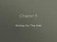 Writing For The Web PowerPoint PPT Presentation