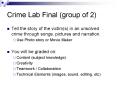 Crime Lab Final group of 2 PowerPoint PPT Presentation