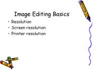 Image Editing Basics