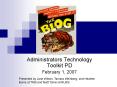 Administrators Technology Toolkit PD PowerPoint PPT Presentation