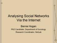 Analysing Social Networks Via the Internet