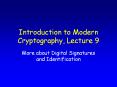 Introduction to Modern Cryptography, Lecture 9 PowerPoint PPT Presentation