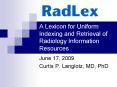A Lexicon for Uniform Indexing and Retrieval of Radiology Information Resources PowerPoint PPT Presentation