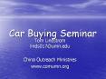 Car Buying Seminar PowerPoint PPT Presentation