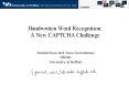 Handwritten Word Recognition: A New CAPTCHA Challenge PowerPoint PPT Presentation