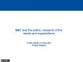 BBC and the public, research of the needs and expectations. PowerPoint PPT Presentation
