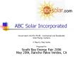 ABC%20Solar%20Incorporated PowerPoint PPT Presentation
