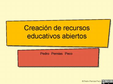 Creacin de recursos educativos abiertos
