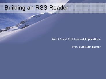 Building an RSS Reader