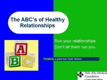 The ABCs of Healthy Relationships